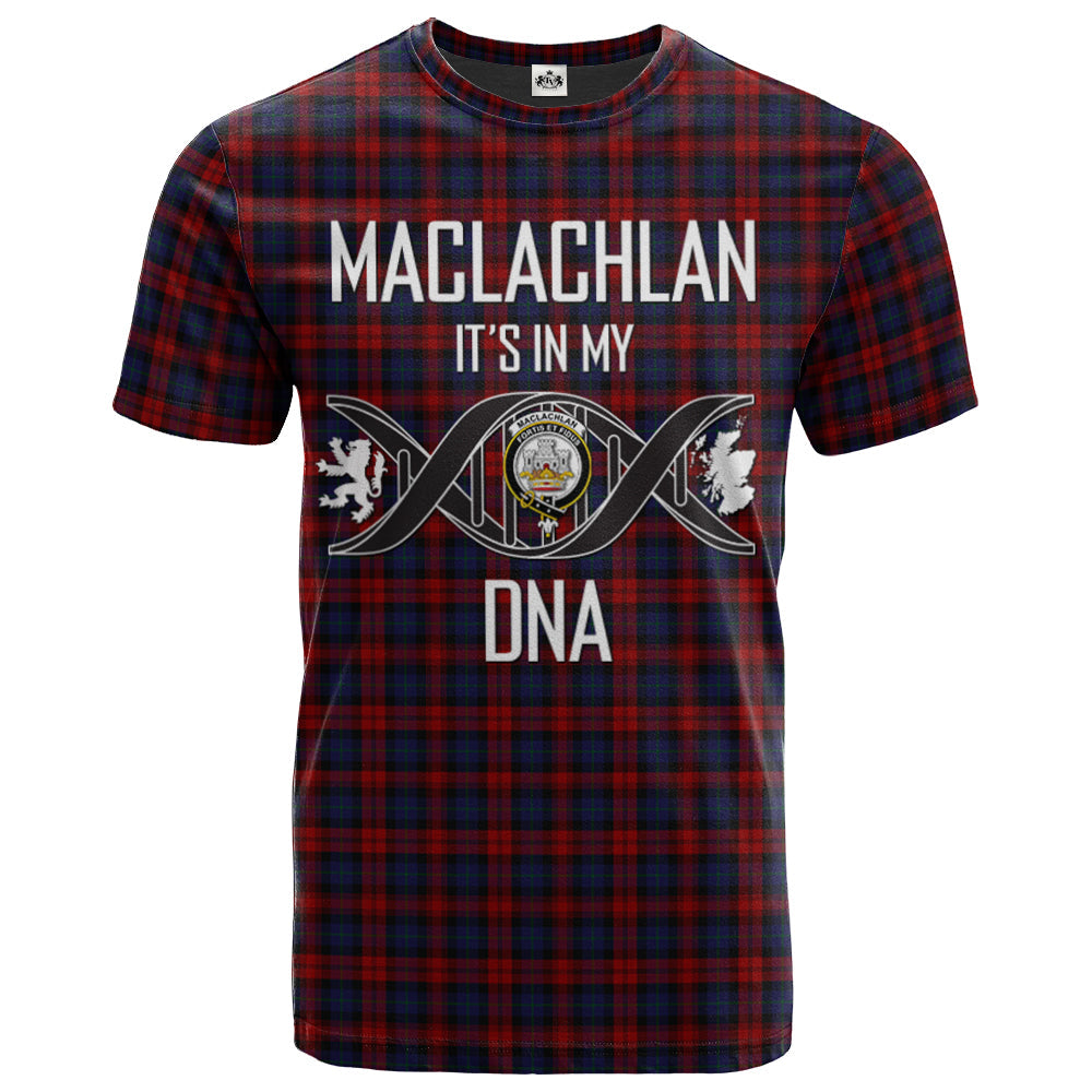 Printivon MacLachlan Clan DNA In Me Tartan Crest T Shirt