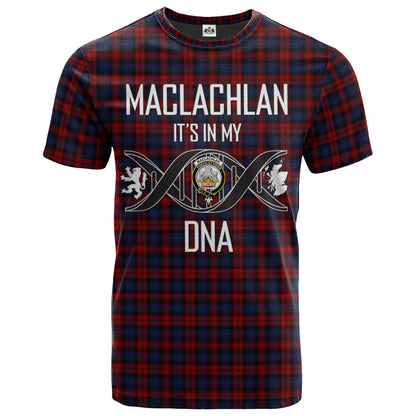 Printivon MacLachlan Clan DNA In Me Tartan Crest T Shirt