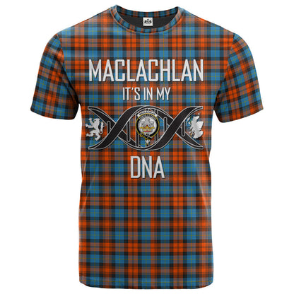 Printivon MacLachlan Ancient Clan DNA In Me Tartan Crest T Shirt