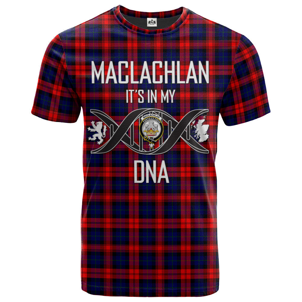 Printivon MacLachlan Modern Clan DNA In Me Tartan Crest T Shirt