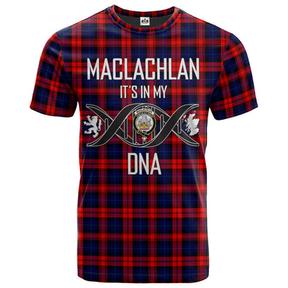 Printivon MacLachlan Modern Clan DNA In Me Tartan Crest T Shirt