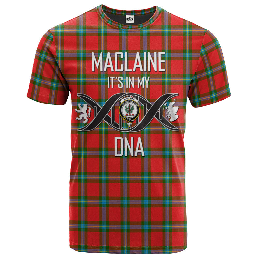 Printivon MacLaine of Loch Buie Clan DNA In Me Tartan Crest T Shirt