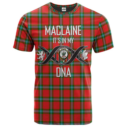 Printivon MacLaine of Loch Buie Clan DNA In Me Tartan Crest T Shirt