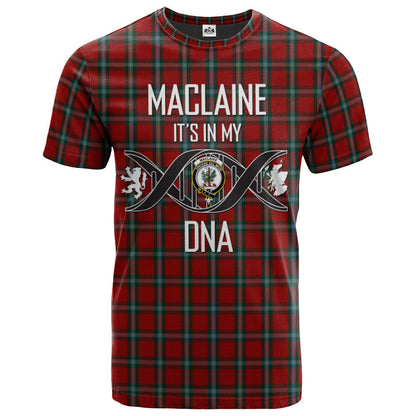 Printivon MacLaine of Lochbuie Coburn Clan DNA In Me Tartan Crest T Shirt
