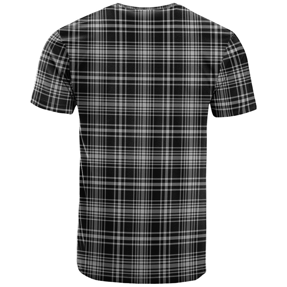 Printivon MacLean Black and White Clan DNA In Me Tartan Crest T Shirt