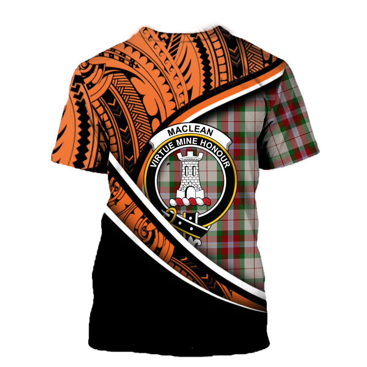 Printivon MacLean Black and White T Shirt Pattern Polynesian