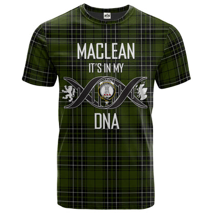 Printivon MacLean Hunting Clan DNA In Me Tartan Crest T Shirt