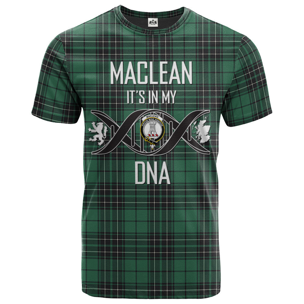 Printivon MacLean Hunting Ancient Clan DNA In Me Tartan Crest T Shirt