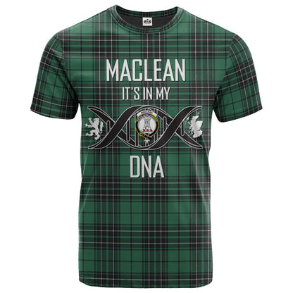 Printivon MacLean Hunting Ancient Clan DNA In Me Tartan Crest T Shirt