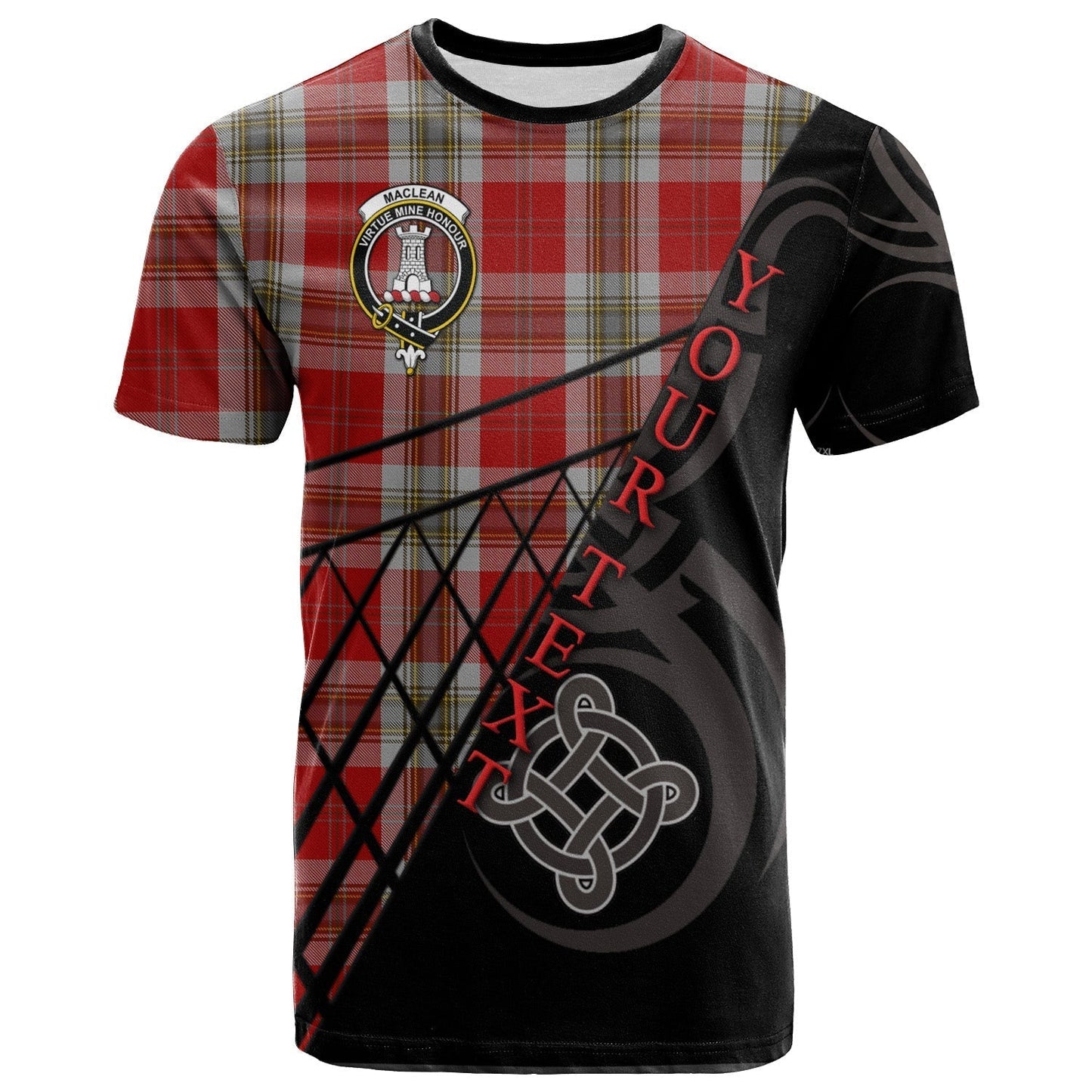 Printivon MacLean of Duart Dress Red T Shirt Pattern Celtic 