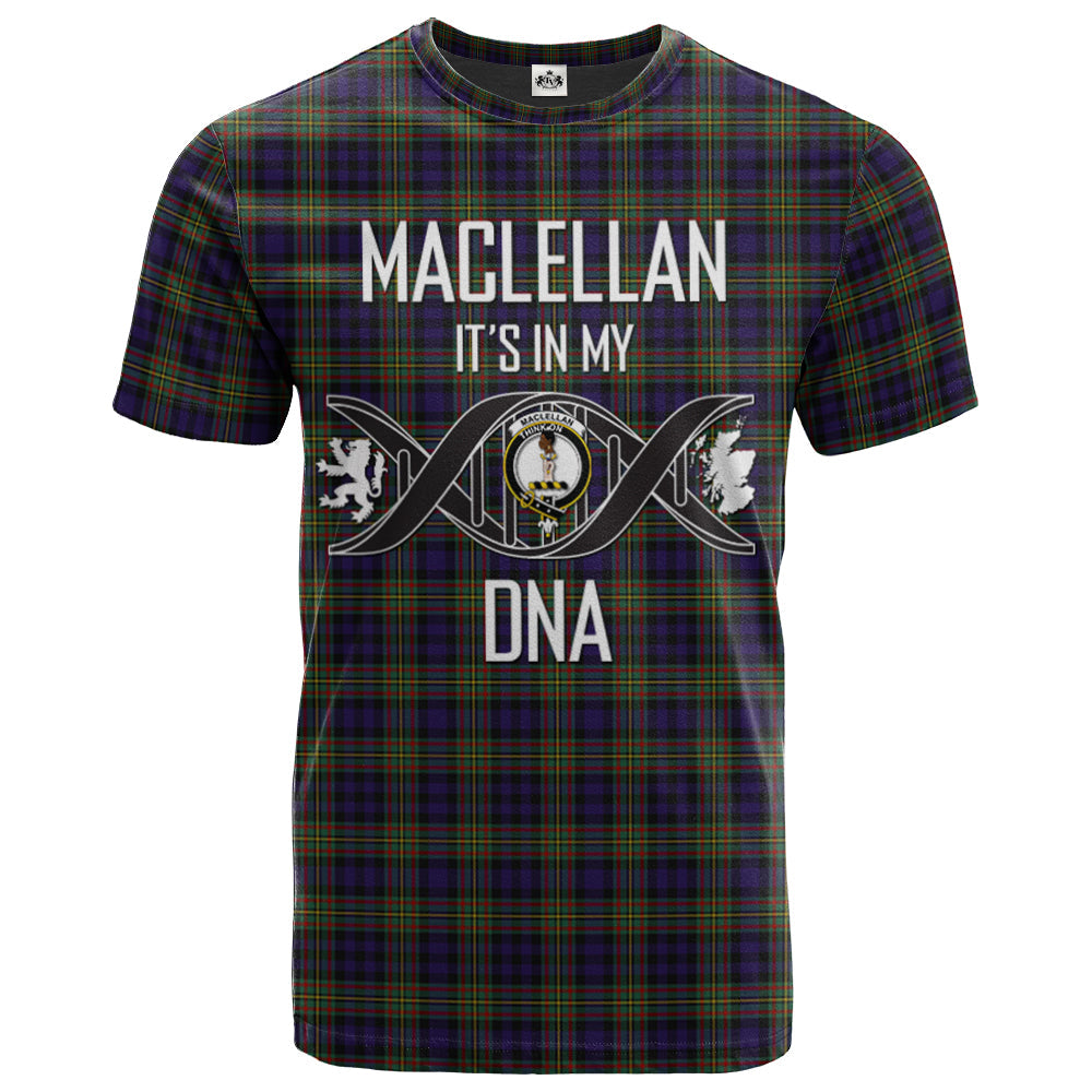 Printivon MacLellan Clan DNA In Me Tartan Crest T Shirt