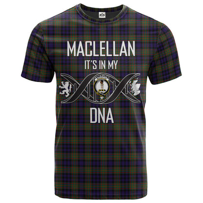 Printivon MacLellan Clan DNA In Me Tartan Crest T Shirt