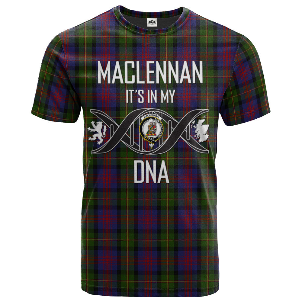 Printivon MacLennan Clan DNA In Me Tartan Crest T Shirt