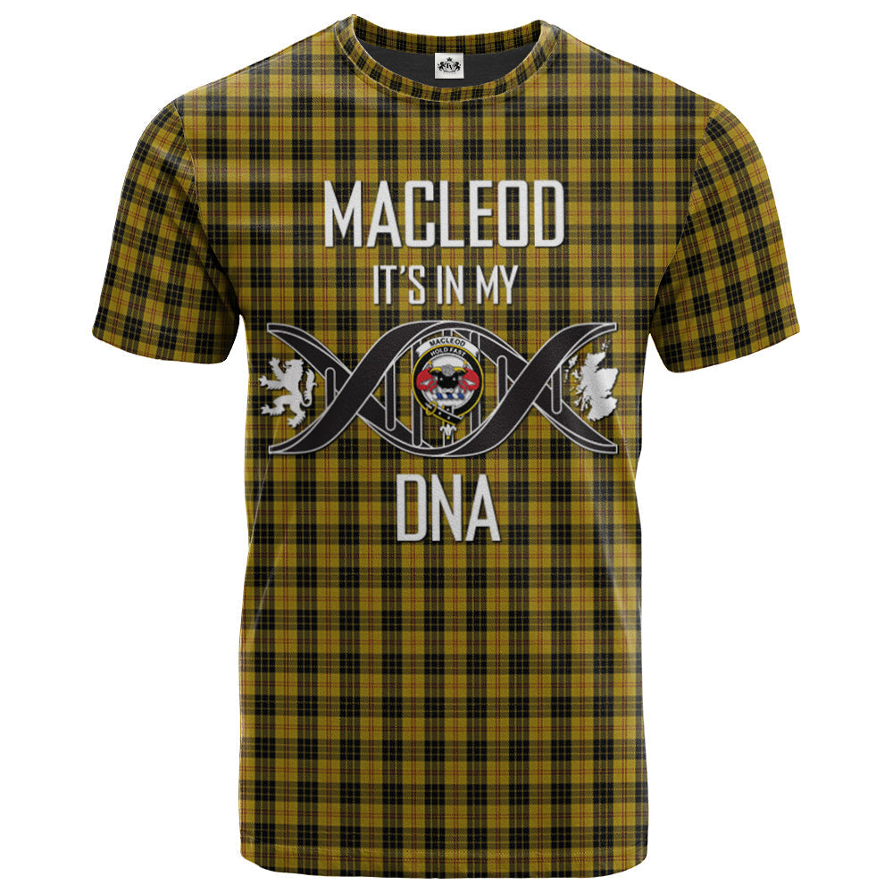Printivon MacLeod Clan DNA In Me Tartan Crest T Shirt