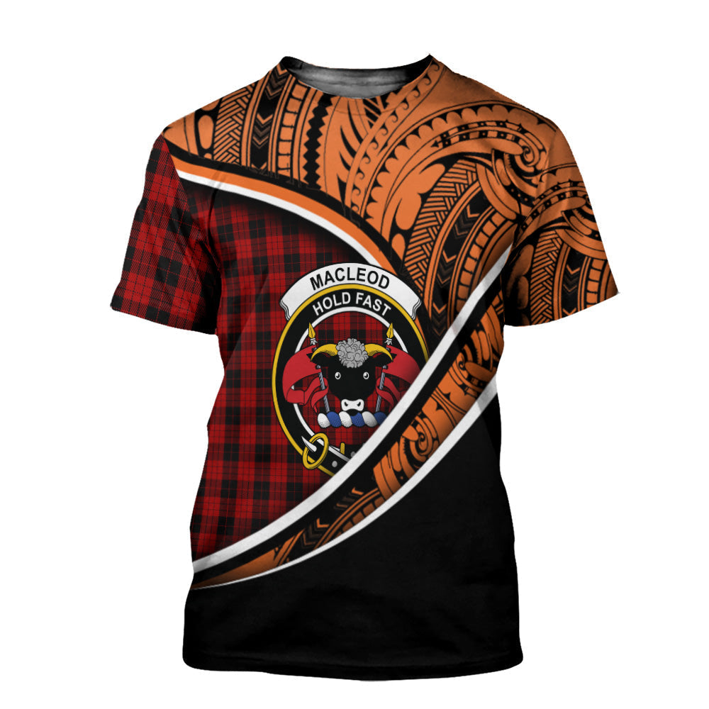 Printivon MacLeod Black and Red T Shirt Pattern Polynesian 