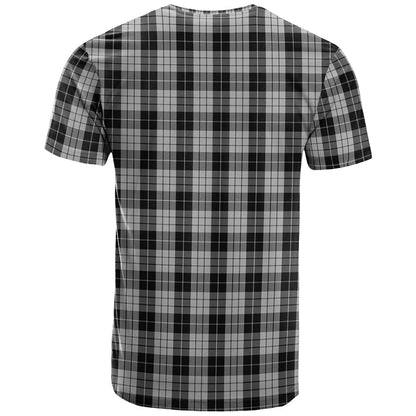 Printivon MacLeod Black and White Clan DNA In Me Tartan Crest T Shirt