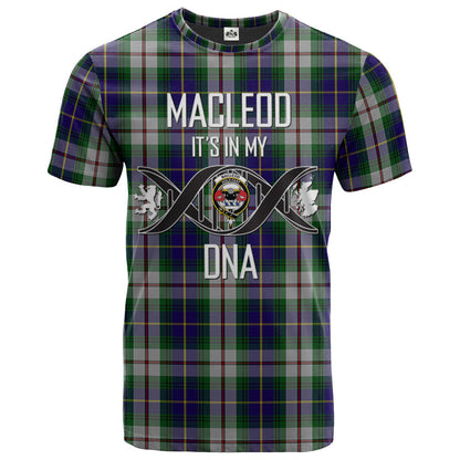 Printivon MacLeod Californian Clan DNA In Me Tartan Crest T Shirt