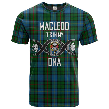 Printivon MacLeod of Assynt Clan DNA In Me Tartan Crest T Shirt