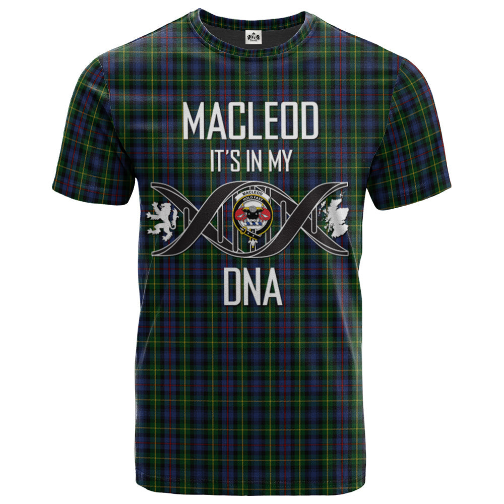 Printivon MacLeod of Gesto 01 Clan DNA In Me Tartan Crest T Shirt