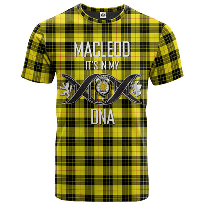 Printivon MacLeod of Lewis Modern Clan DNA In Me Tartan Crest T Shirt