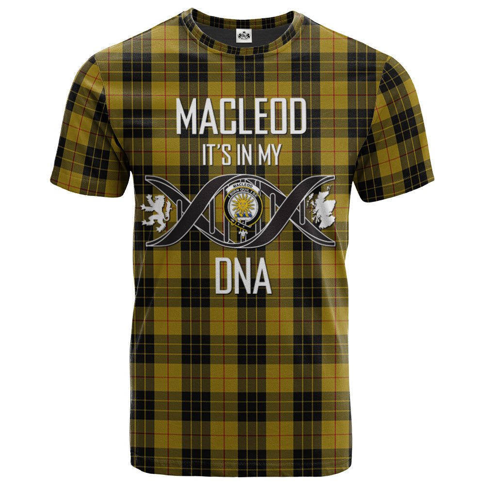 Printivon MacLeod of Lewis Vestiarium Scoticum Clan DNA In Me Tartan Crest T Shirt