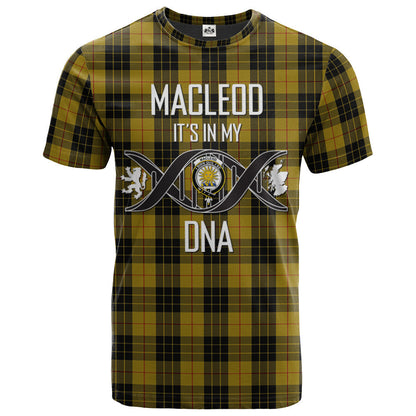 Printivon MacLeod of Lewis Vestiarium Scoticum Clan DNA In Me Tartan Crest T Shirt
