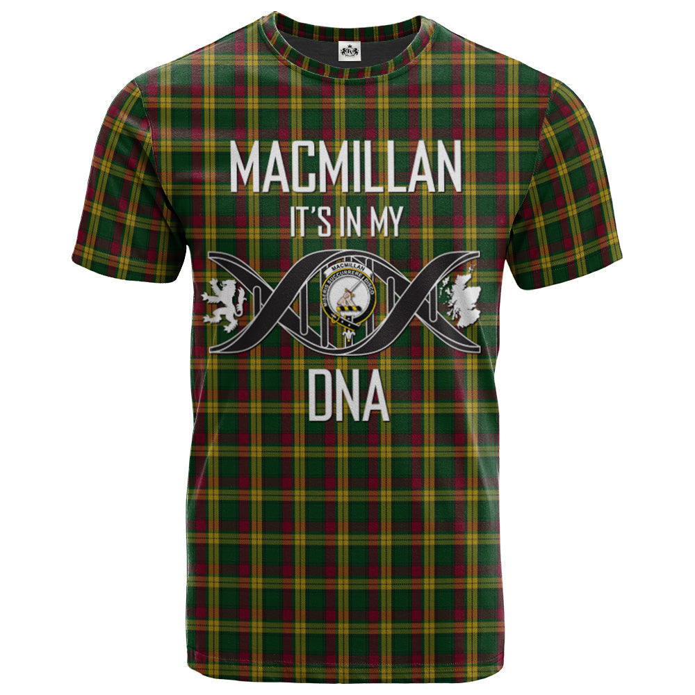 Printivon MacMillan Ancient Clan DNA In Me Tartan Crest T Shirt