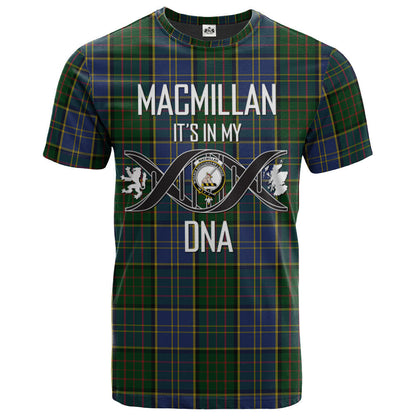 Printivon MacMillan Hunting Clan DNA In Me Tartan Crest T Shirt