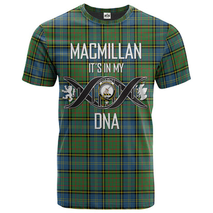 Printivon MacMillan Hunting Ancient Clan DNA In Me Tartan Crest T Shirt