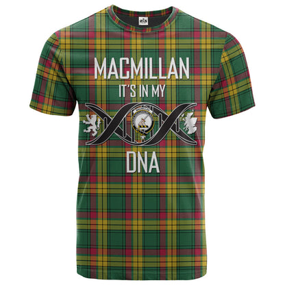 Printivon MacMillan Old Ancient Clan DNA In Me Tartan Crest T Shirt