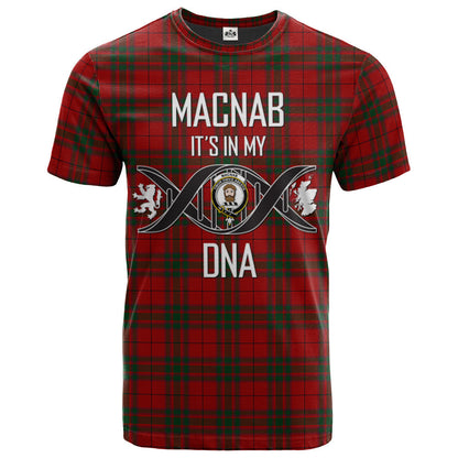 Printivon MacNab Clan DNA In Me Tartan Crest T Shirt