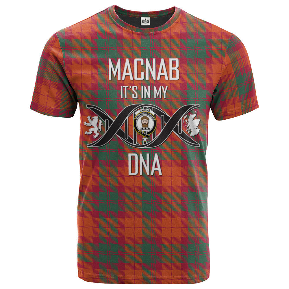 Printivon MacNab Ancient Clan DNA In Me Tartan Crest T Shirt