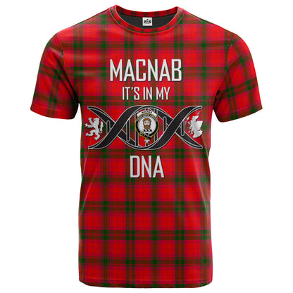 Printivon MacNab Modern Clan DNA In Me Tartan Crest T Shirt