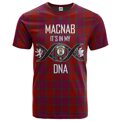 Printivon MacNab Old Clan DNA In Me Tartan Crest T Shirt