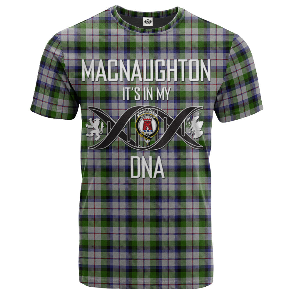 Printivon MacNaughton Dress Clan DNA In Me Tartan Crest T Shirt