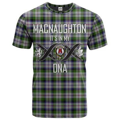 Printivon MacNaughton Dress Clan DNA In Me Tartan Crest T Shirt