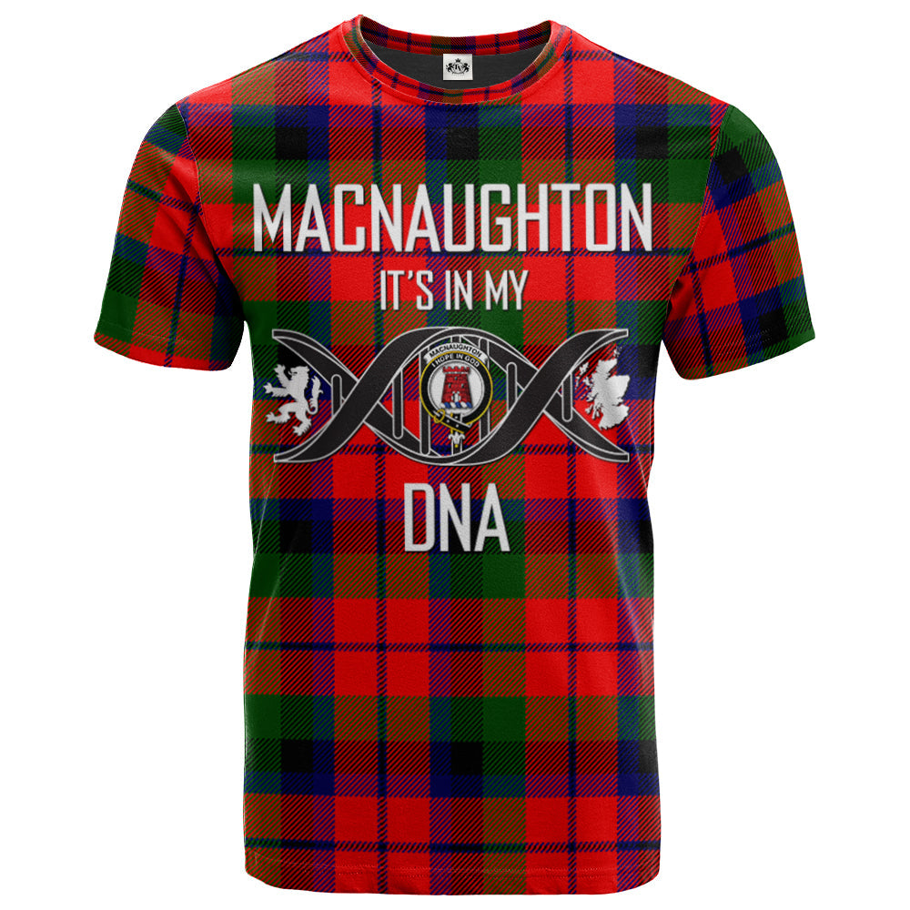 Printivon MacNaughton (MacNaughten) Clan DNA In Me Tartan Crest T Shirt