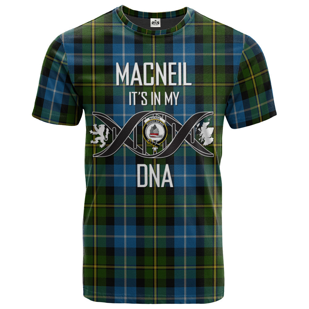 Printivon MacNeil of Barra Clan DNA In Me Tartan Crest T Shirt