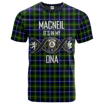 Printivon MacNeil of Barra Modern Clan DNA In Me Tartan Crest T Shirt