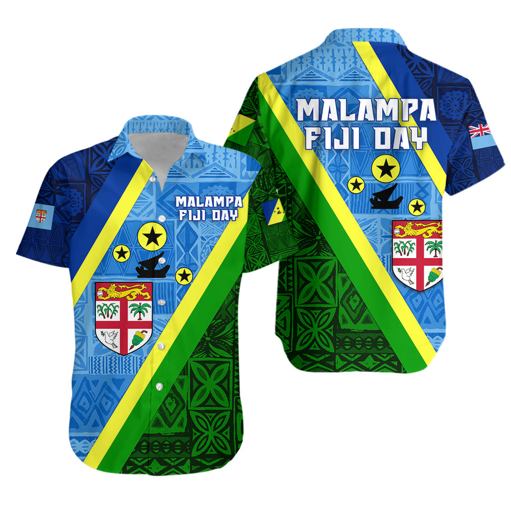 Vanuatu Malampa Fiji Day Hawaiian Shirt - Combine Flag Design