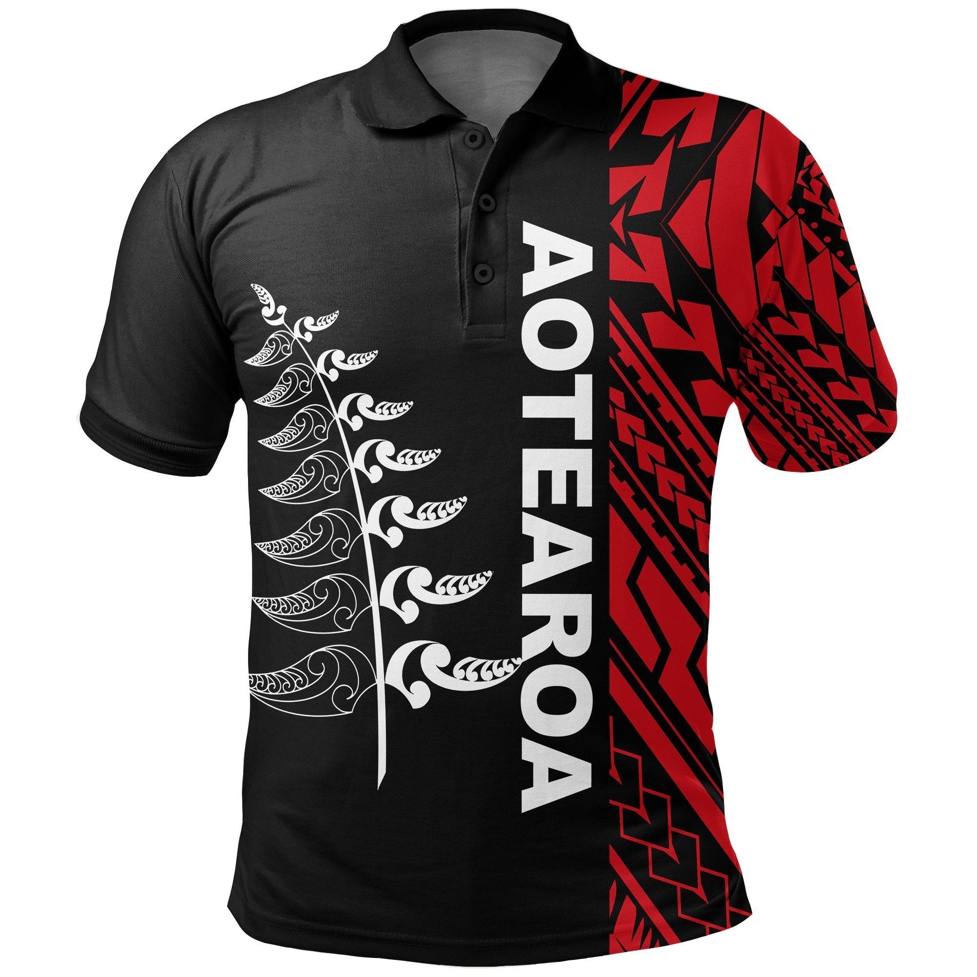 Aotearoa Maori Polo Shirt, New Zealand Fern Golf Shirts