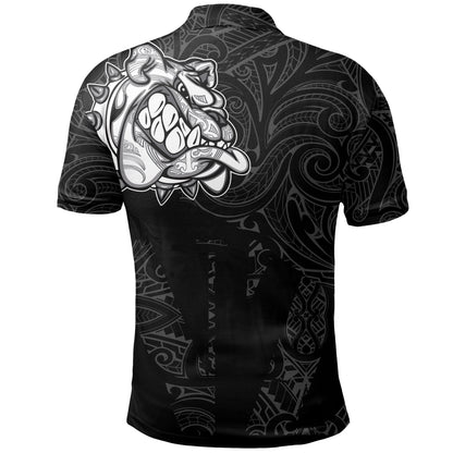 New Zealand Maori Polo Shirt, Maori Bulldog Golf Shirts - Black