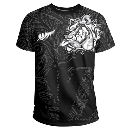 New Zealand Bulldog T Shirt, Maori Bulldog Shirt - Black