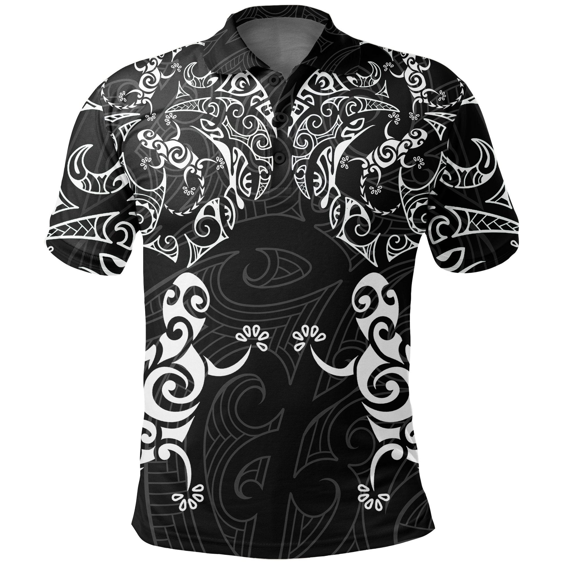 New Zealand Maori Polo Shirt, Tribal Lizard Tattoo Pullover Golf Shirts