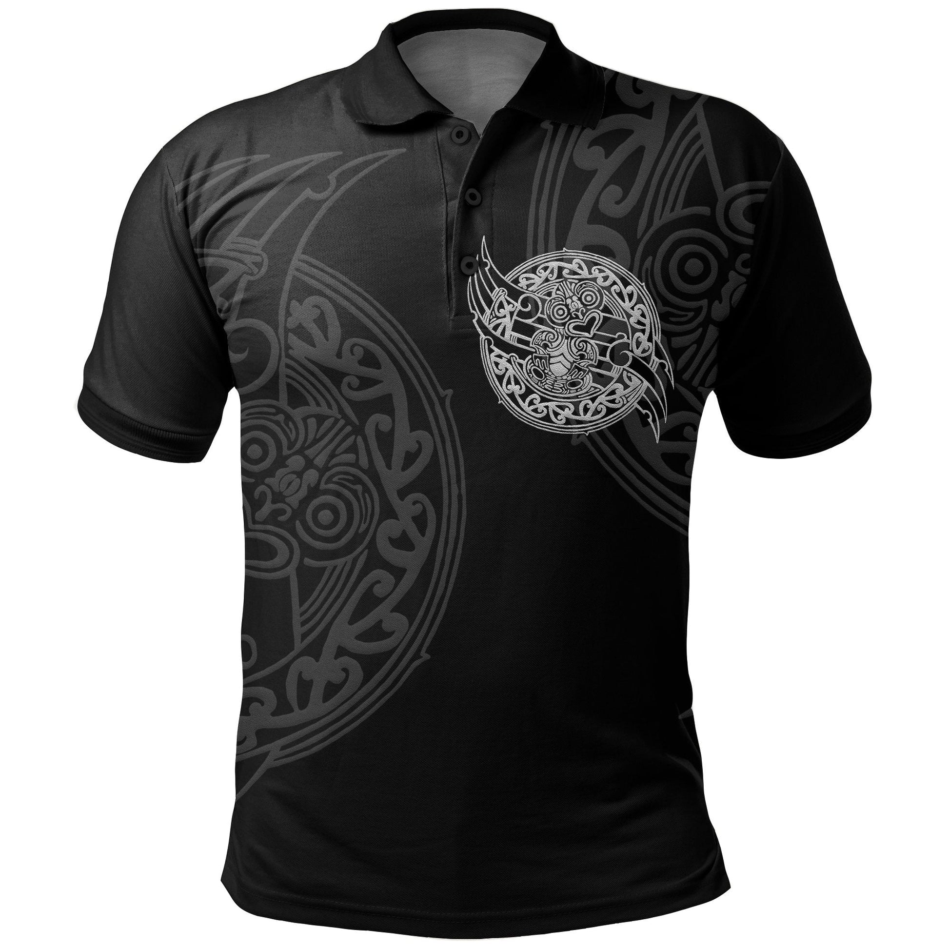 New Zealand Maori Polo Shirt, Maori Tiki Tattoo Golf Shirts