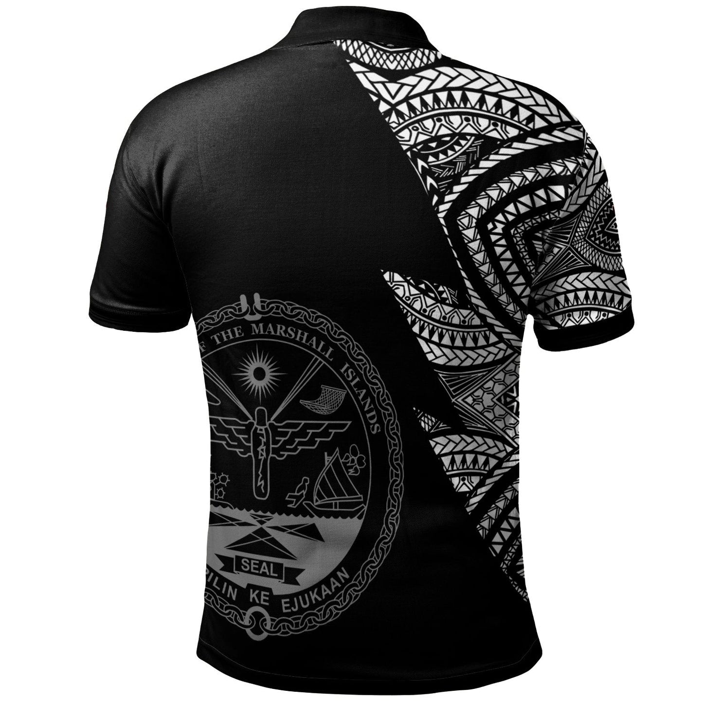 Marshall Islands Custom Personalized Polo Shirt - Flash Style White