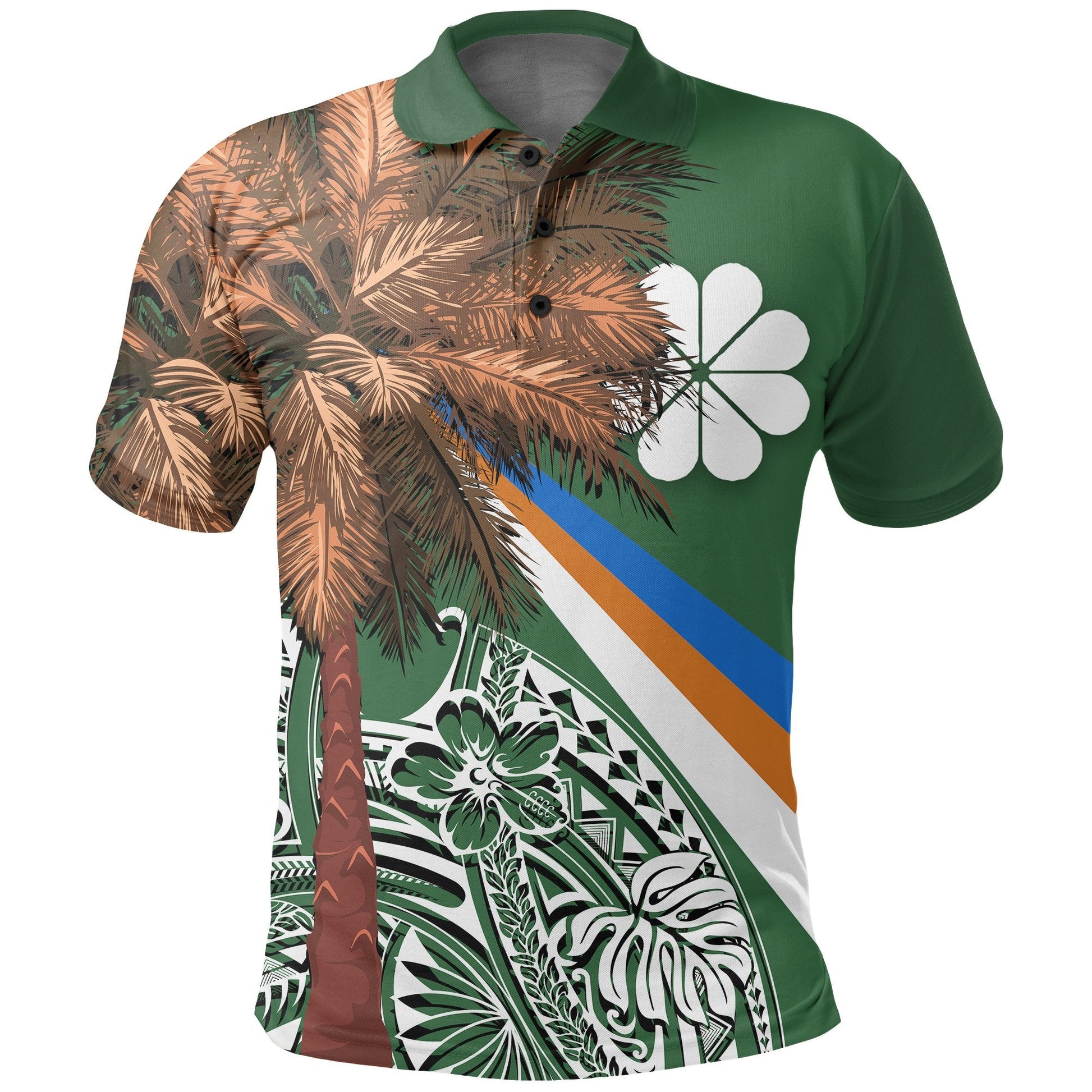 Marshall Islands Polynesian Polo Shirt - Kwajalein Atoll Palm Tree