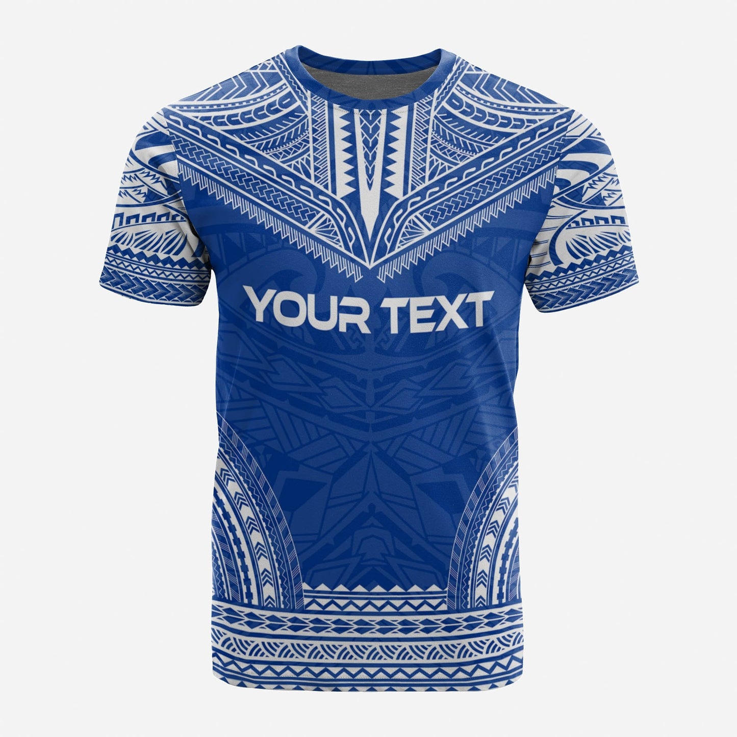 Marshall Islands Custom Personalised T Shirt Marshall Islands Flag Polynesian Chief Tattoo Blue Version