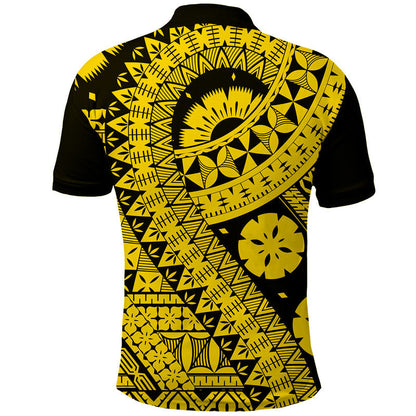 Polynesian Masi Kesa Gold Style Polo Shirt