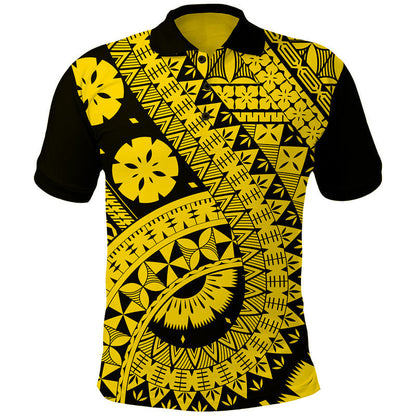 Polynesian Masi Kesa Gold Style Polo Shirt